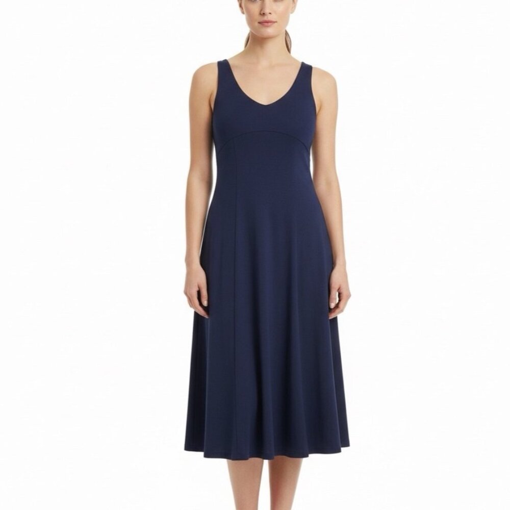 Cupshe Womens Navy Blue Sleeveless Midi Empire Waist Dress  Sz S - New